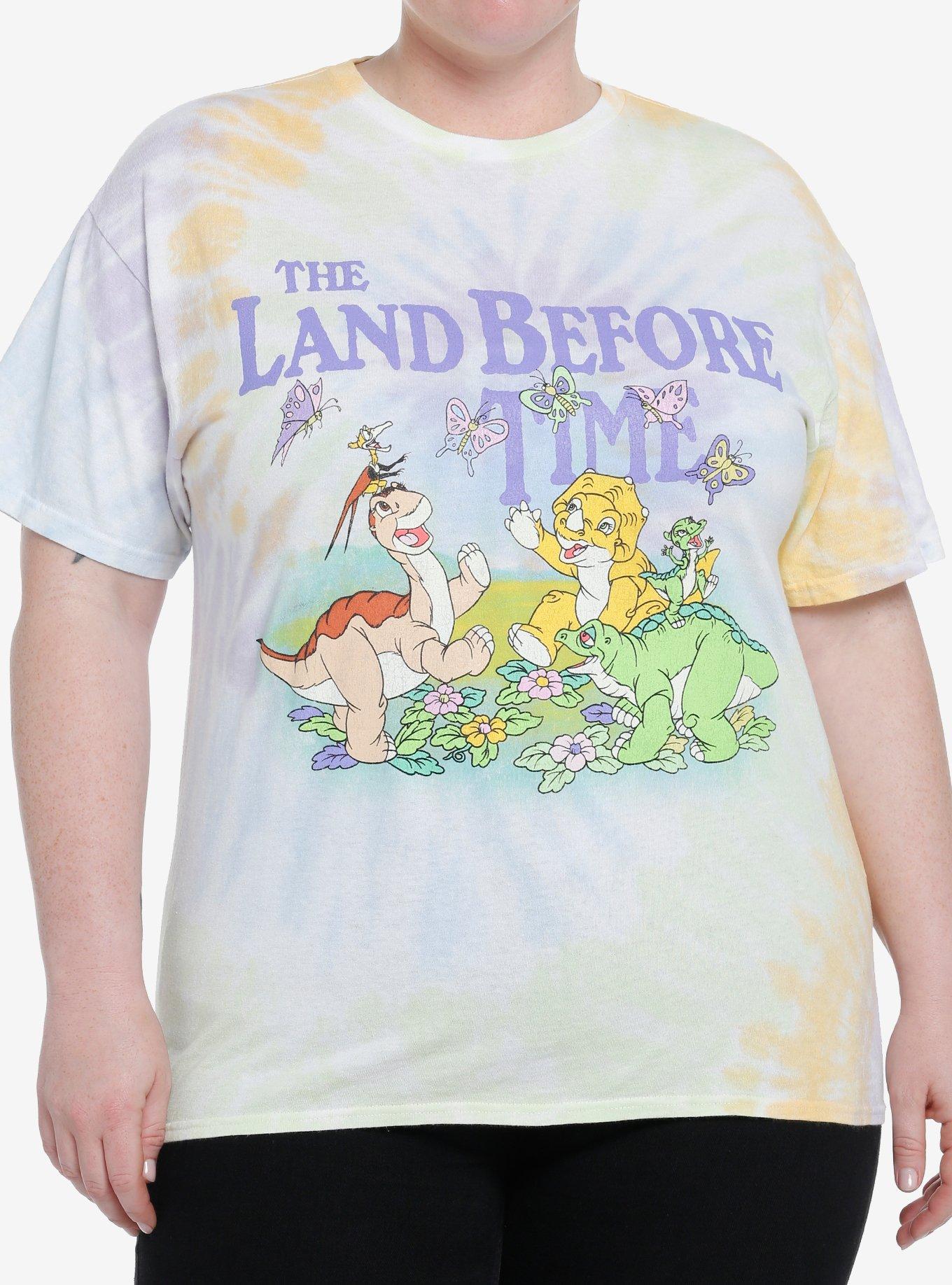 The Land Before Time Character Floral Boyfriend Fit Girls T-Shirt Plus Size, MULTI, hi-res