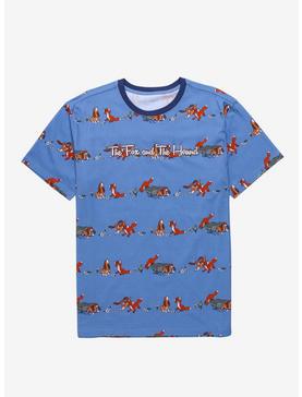 Disney The Fox and The Hound Linear Allover Print T-Shirt - BoxLunch Exclusive, , hi-res