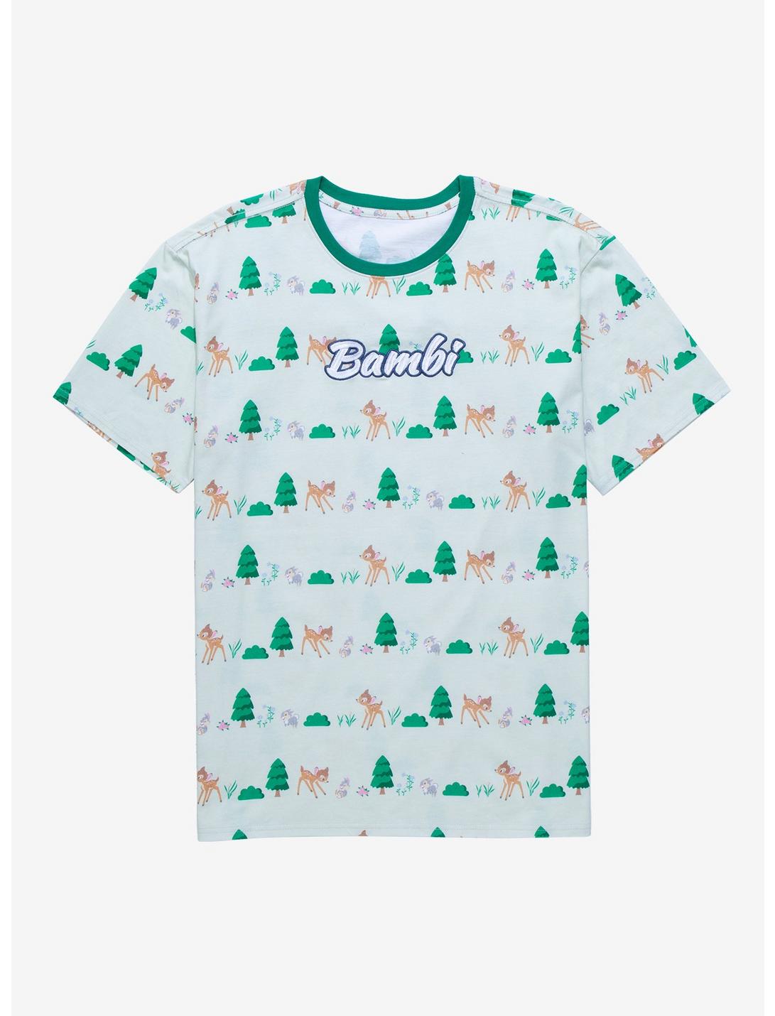 Disney Bambi Forest Allover Print T-Shirt - BoxLunch Exclusive, MINT, hi-res