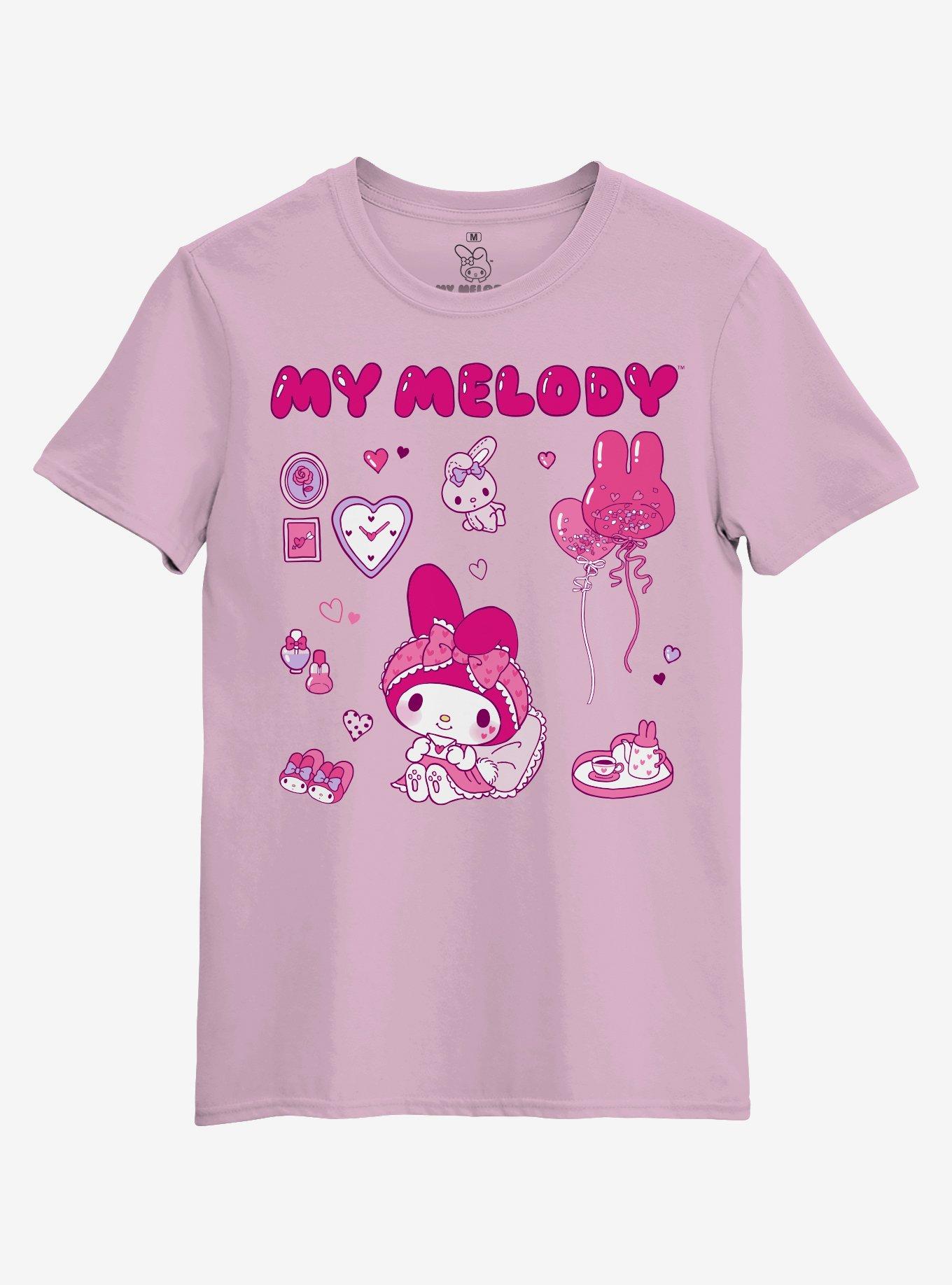 My Melody Sleepover Boyfriend Fit Girls T-Shirt