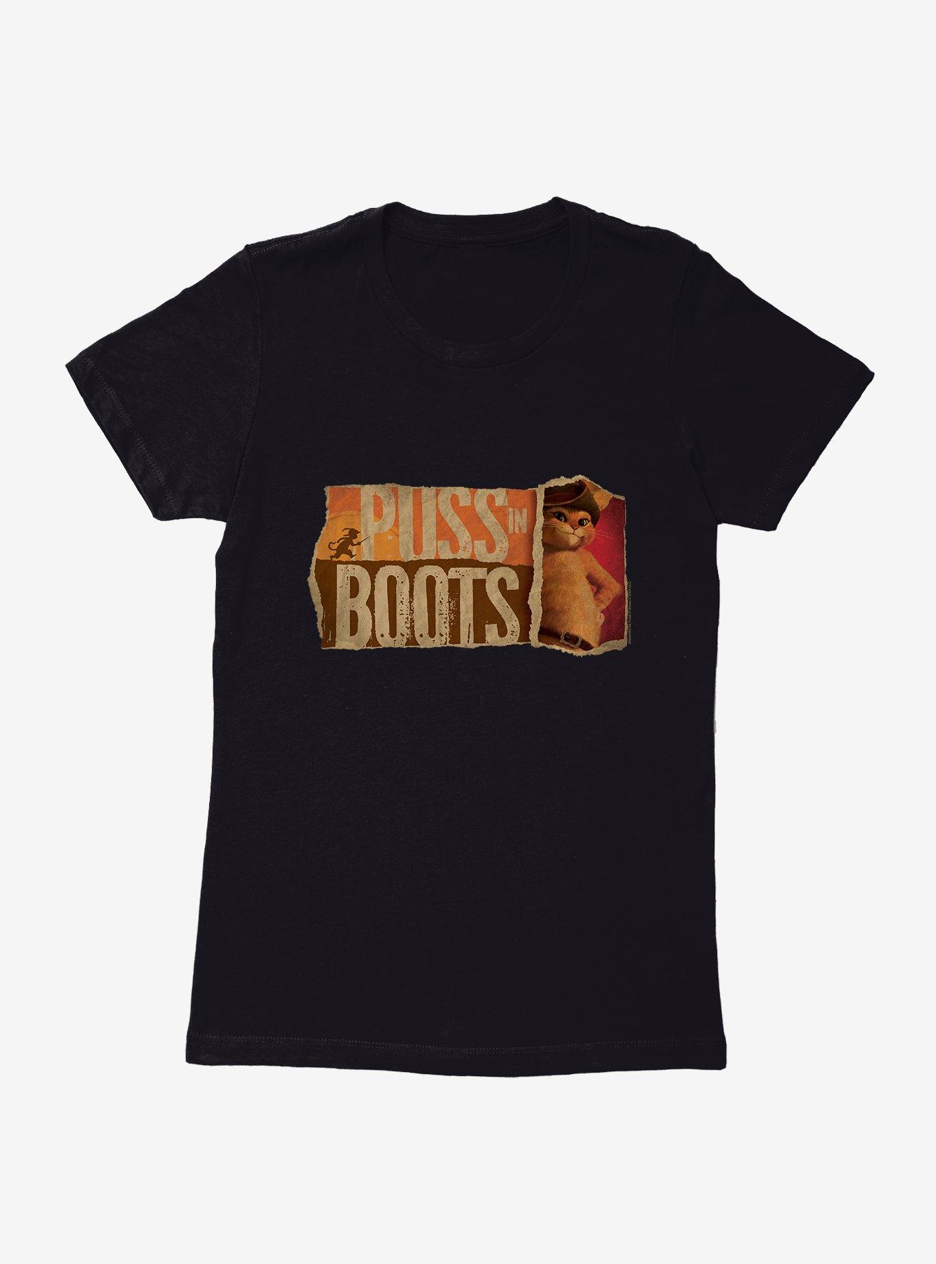 Puss In Boots Scrap Poster Womens T-Shirt, , hi-res