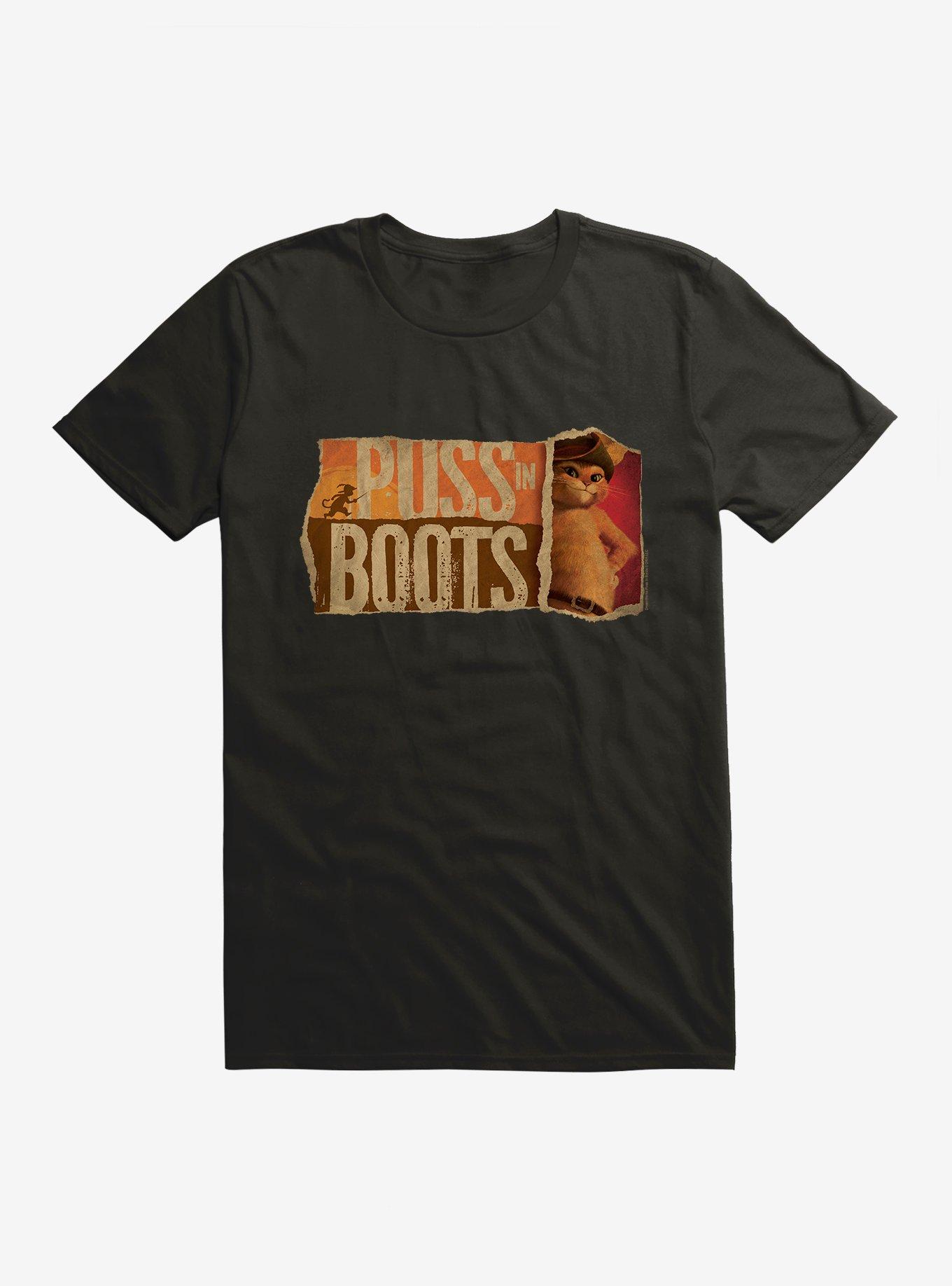 Puss In Boots Scrap Poster T-Shirt, , hi-res