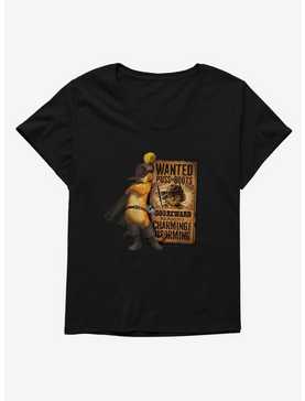 Puss In Boots Wanted Poster Womens T-Shirt Plus Size, , hi-res