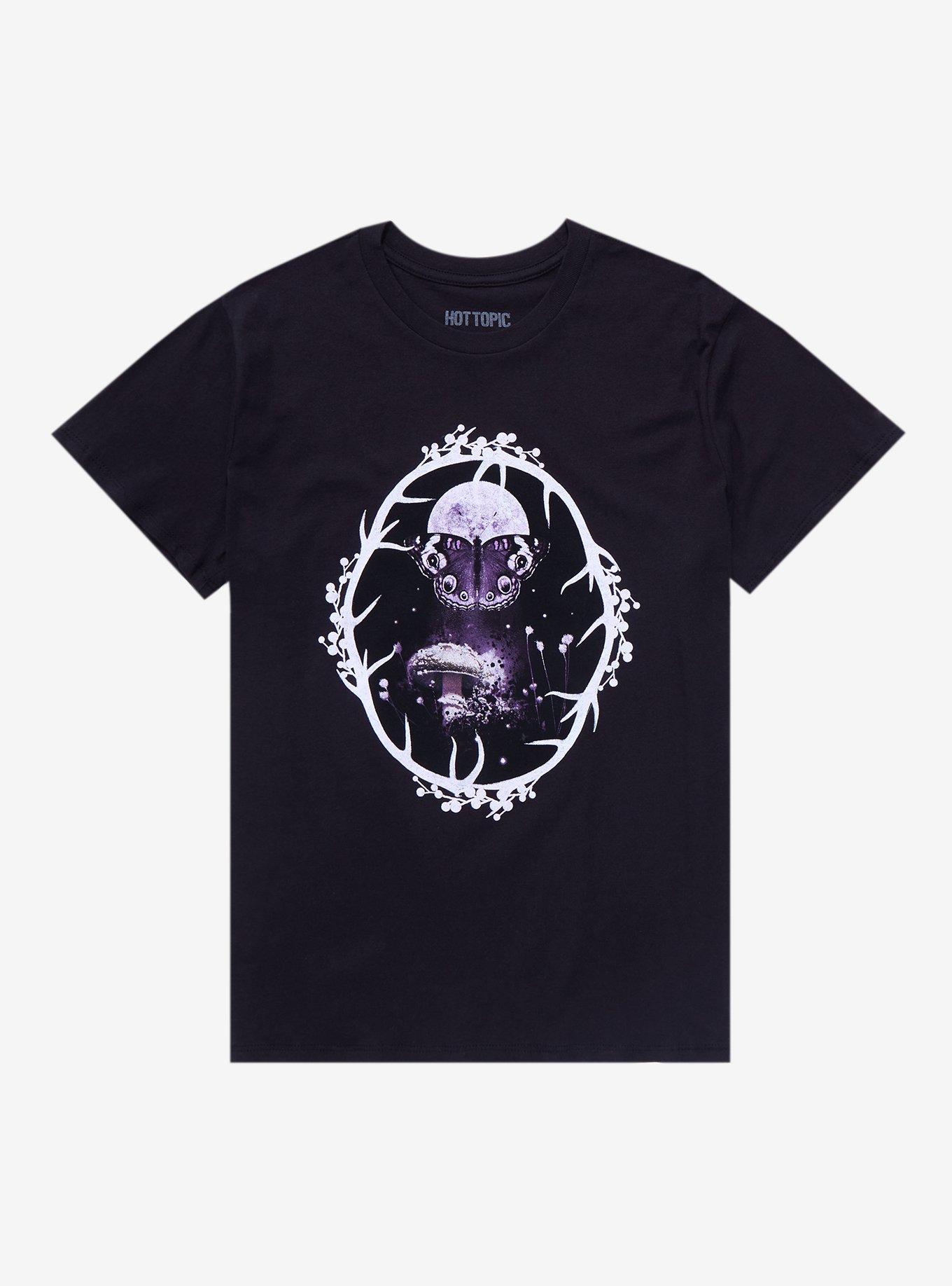 Moonlit Mushrooms & Moths Boyfriend Fit Girls T-Shirt, MULTI, hi-res