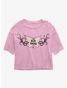 Y2K Baby Butterfly Girls Crop T-Shirt, , hi-res