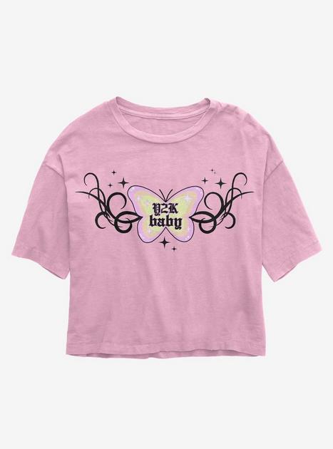 Y2K Baby Butterfly Girls Crop T-Shirt | Hot Topic