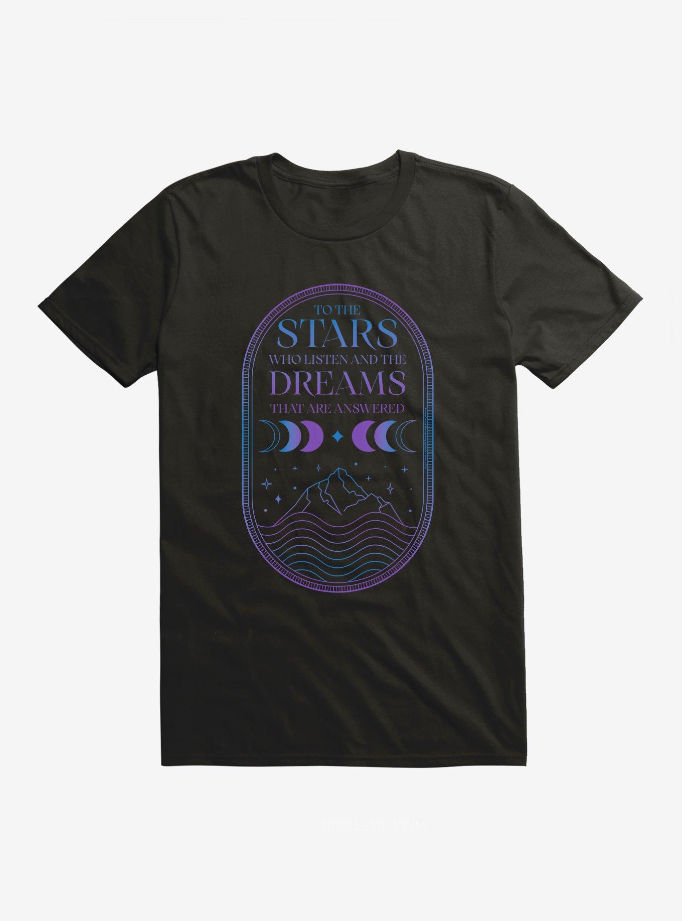 A Court Of Mist & Fury Stars And Dreams T-Shirt, BLACK, hi-res