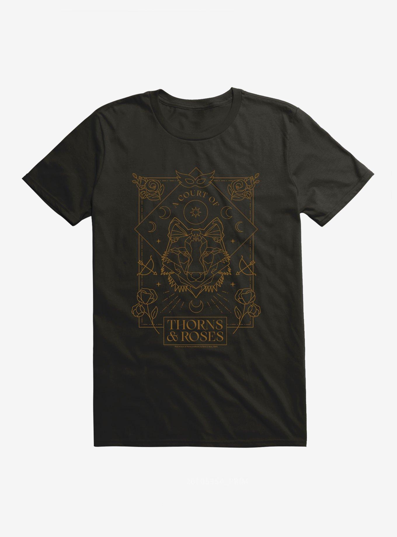 A Court of Thorns & Roses Wolf T-Shirt - BLACK