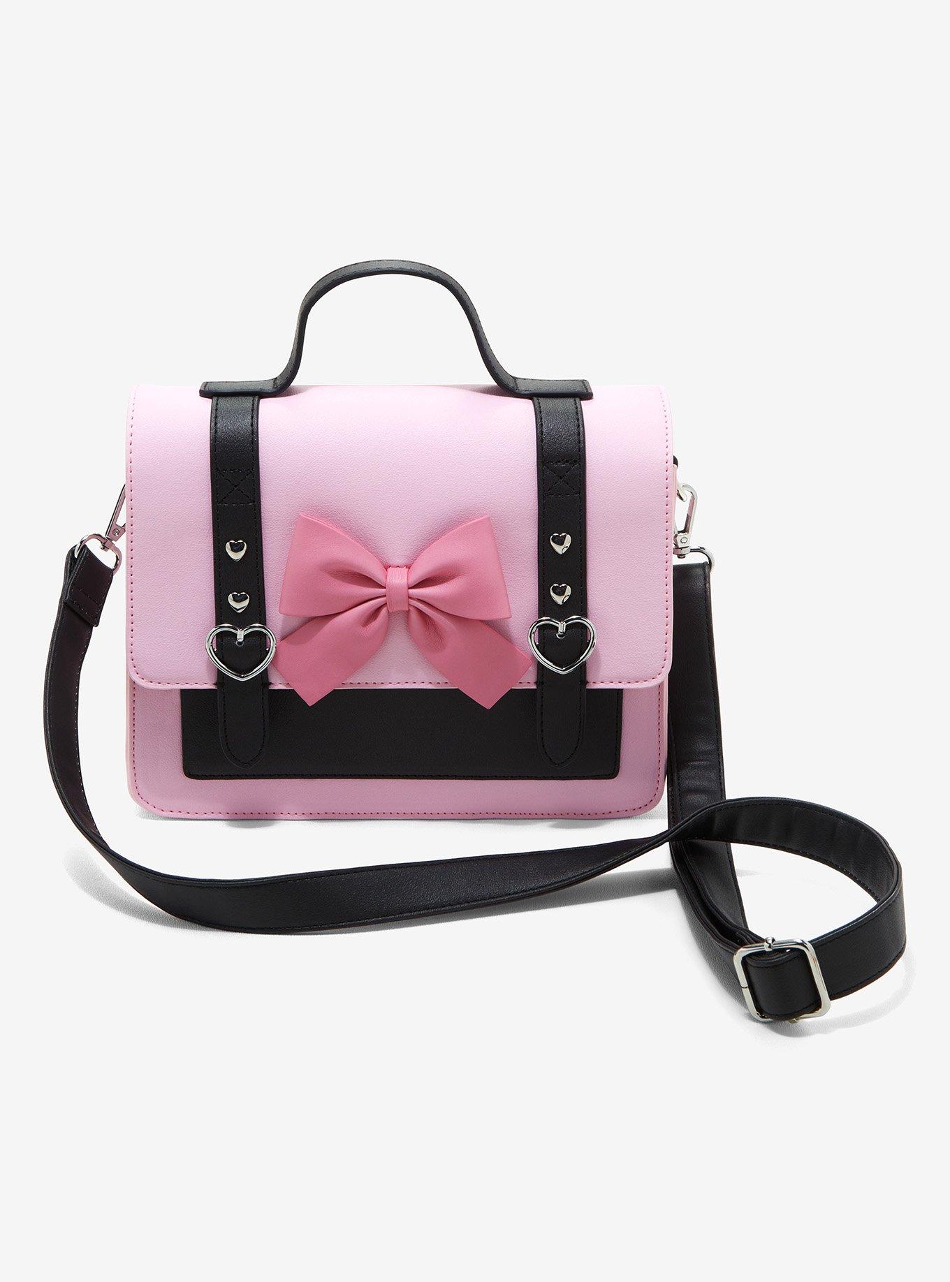 Pink Lolita Heart Crossbody Bag