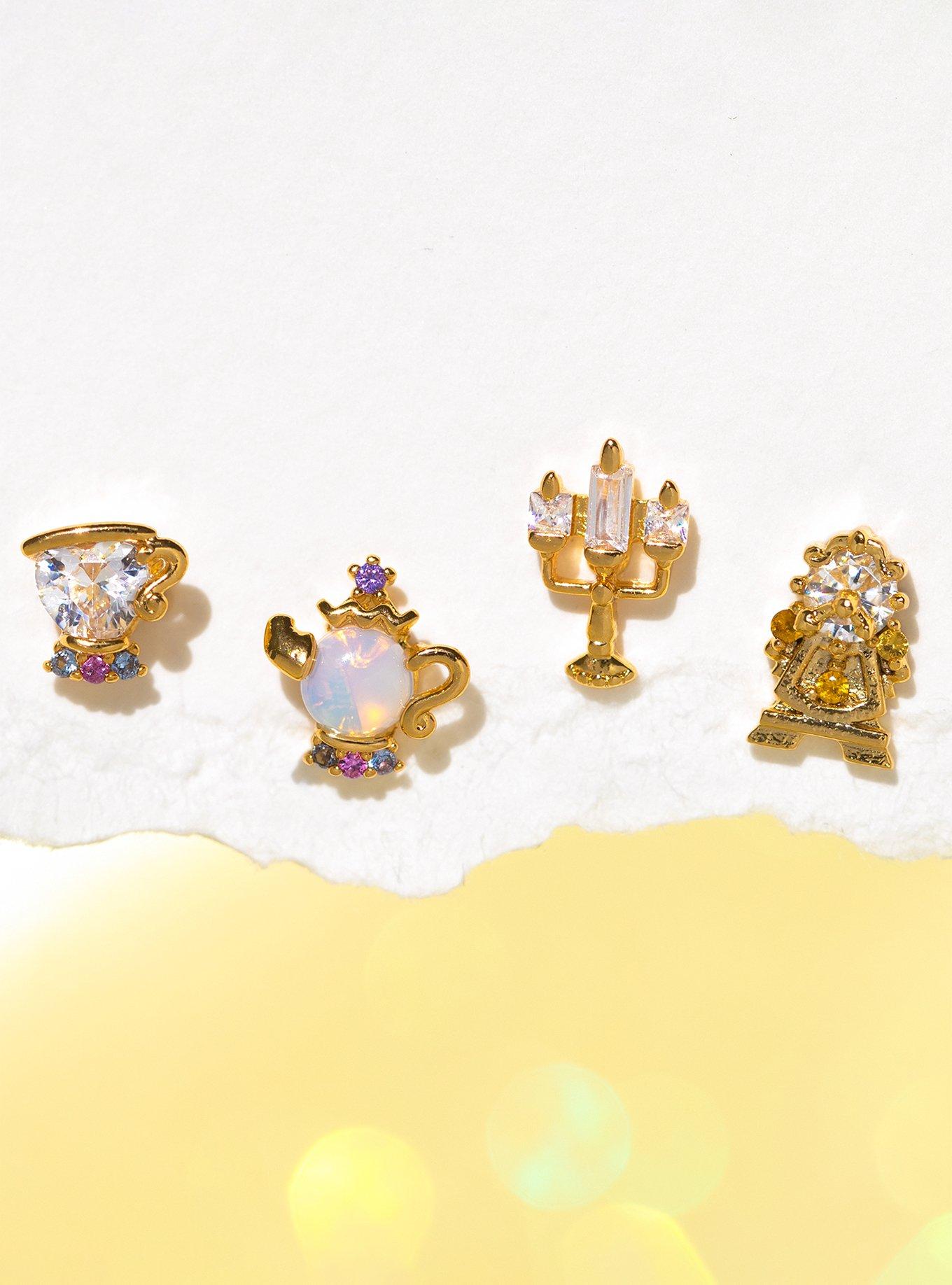 Disney X Girls Crew Beauty And The Beast Sidekicks Mismatch Earring Set