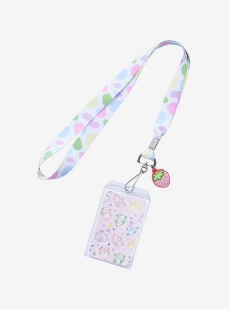 Pastel Cow Strawberry Lanyard By Bright Bat Design | Hot Topic