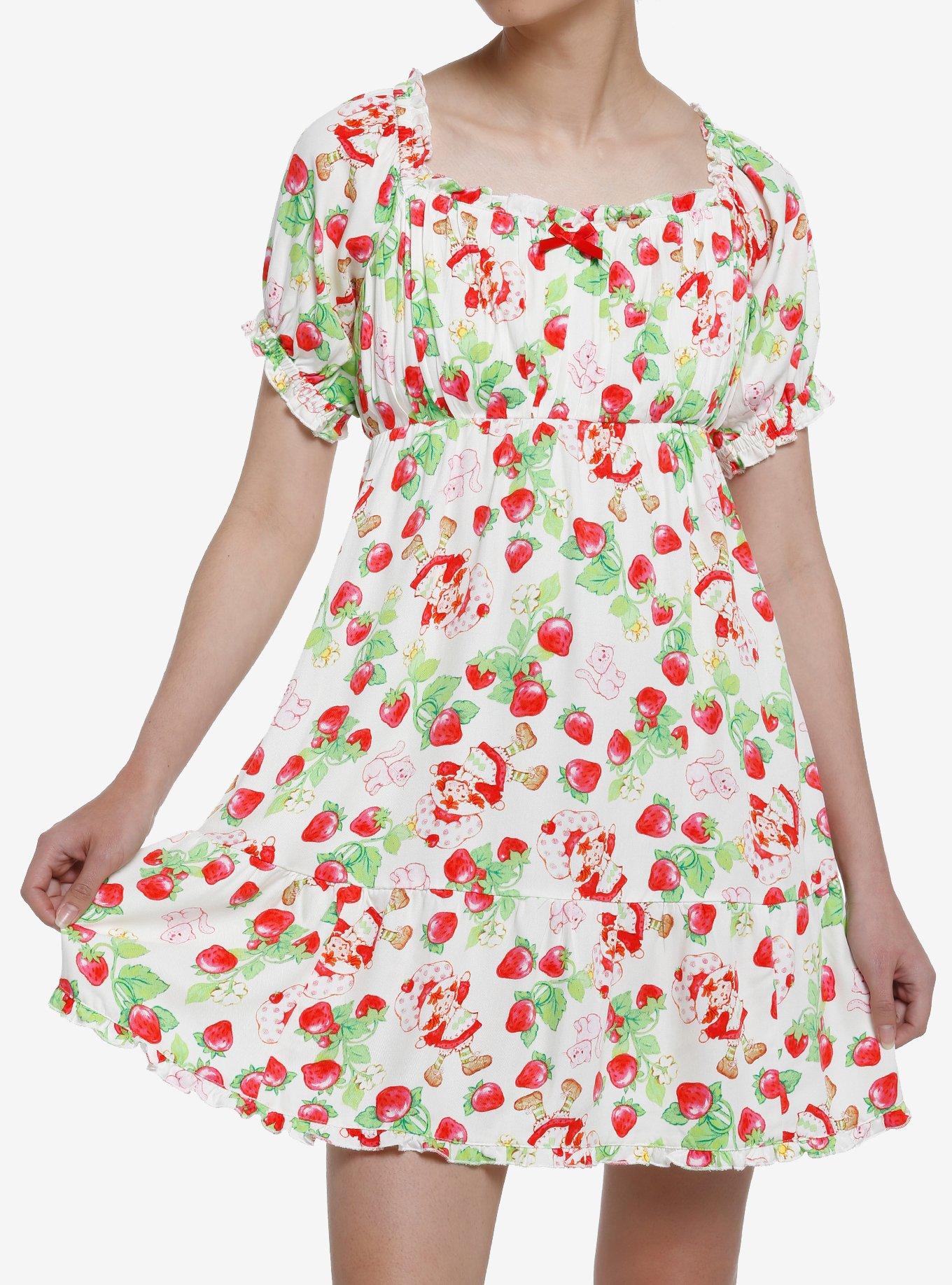 Strawberry Shortcake Ruffle Babydoll Dress, MULTI, hi-res