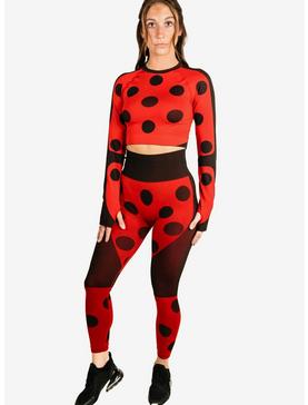 Miraculous: Tales of Ladybug and Cat Noir Black and Red Athletic Leggings and Long Sleeve Top Set, , hi-res