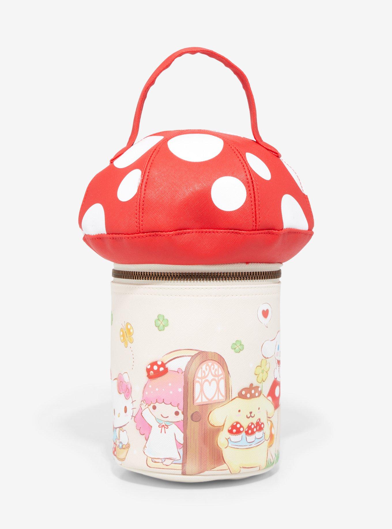 Hello Kitty And Friends Mushroom Figural Makeup Bag