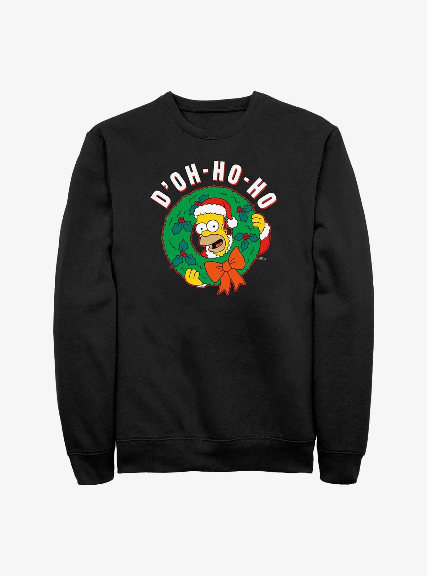 The Simpsons A Homer Christmas Sweatshirt, BLACK, hi-res