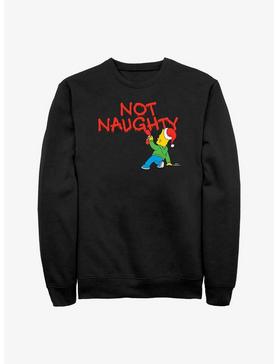 The Simpsons Holiday Bart Not Naughty Sweatshirt, , hi-res