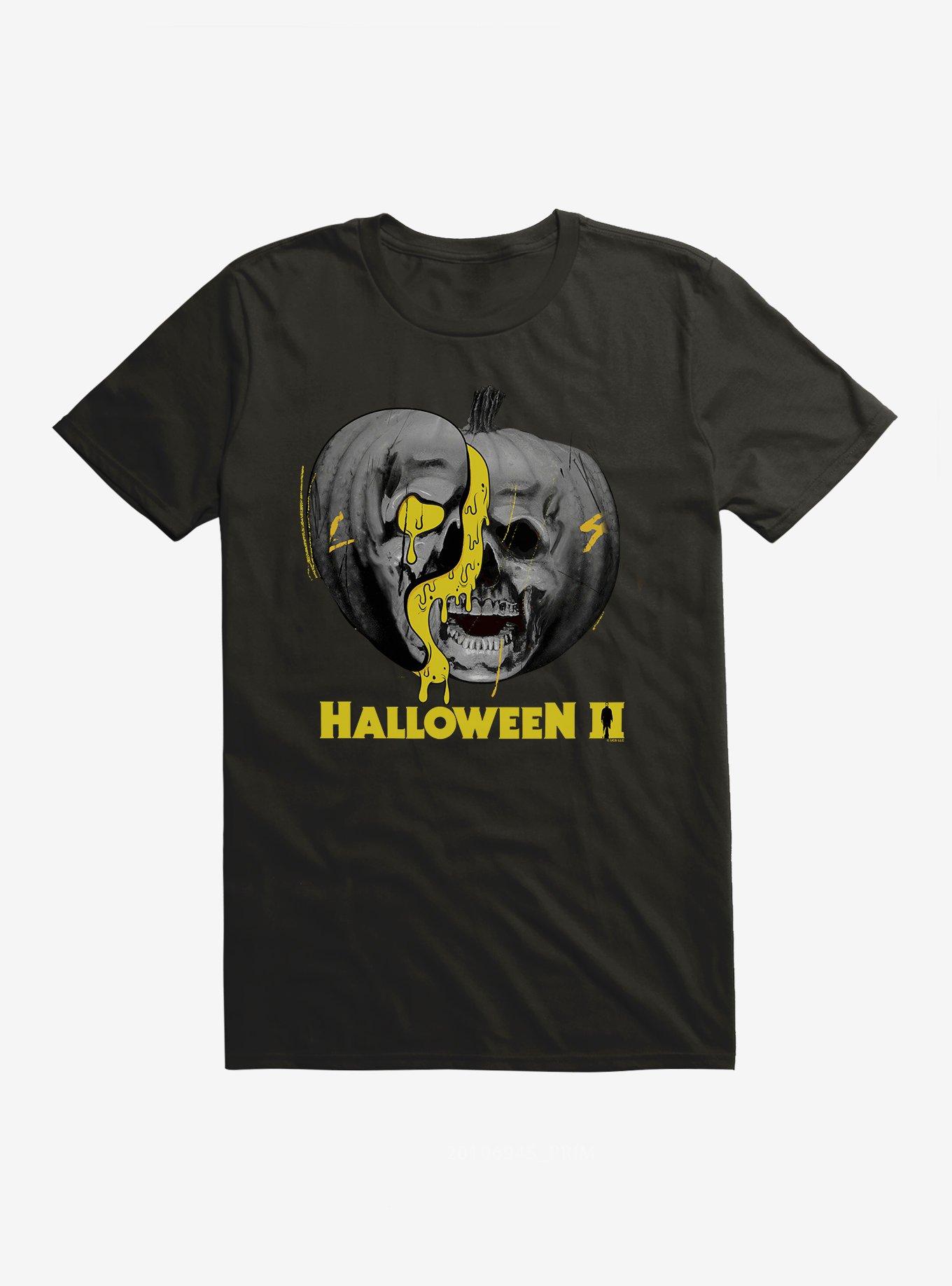 Halloween II Pumpkin Title Logo T-Shirt, BLACK, hi-res