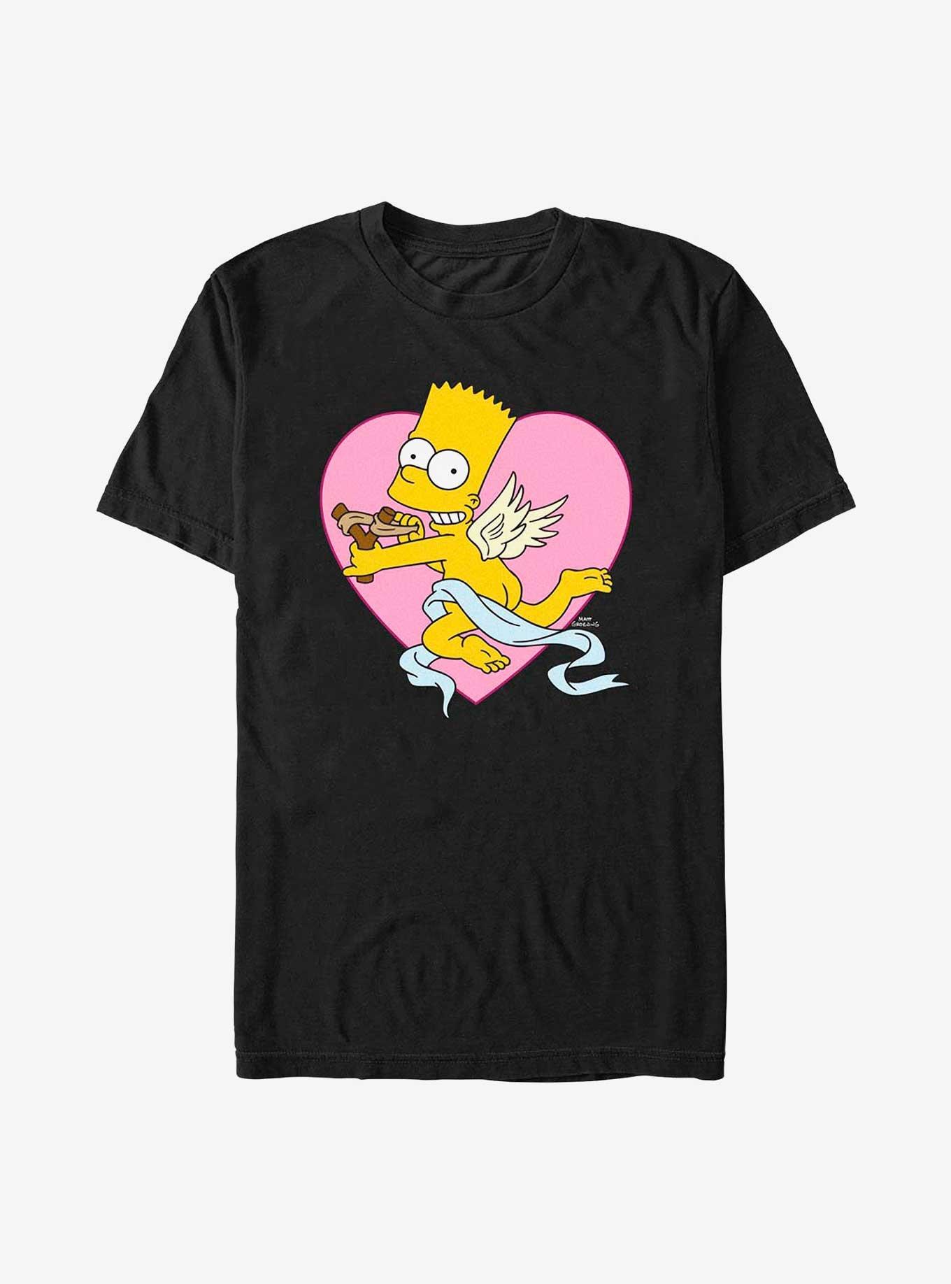 The Simpsons Cupid Bart T-Shirt, BLACK, hi-res