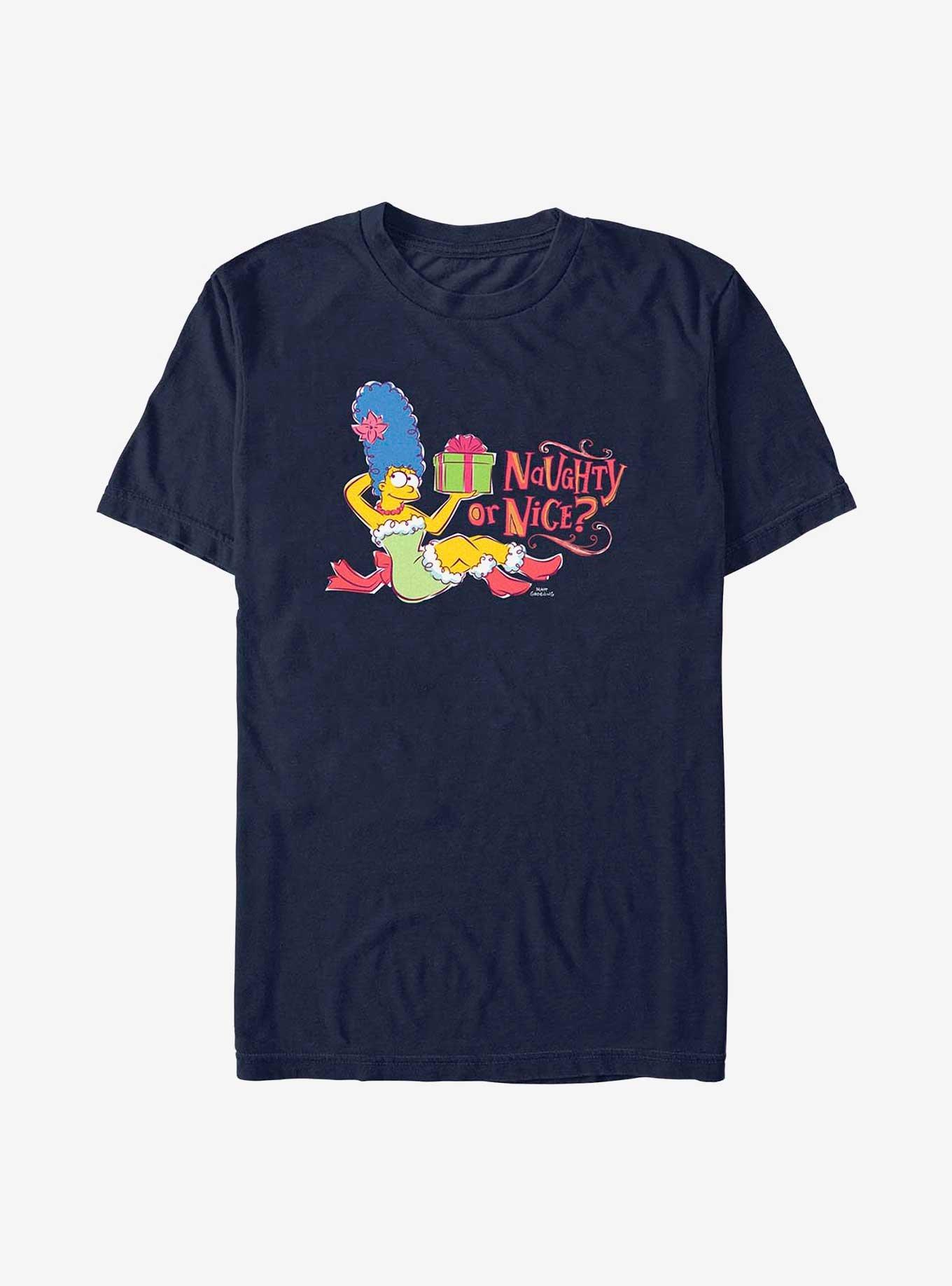 The Simpsons Naughty or Nice T-Shirt, NAVY, hi-res