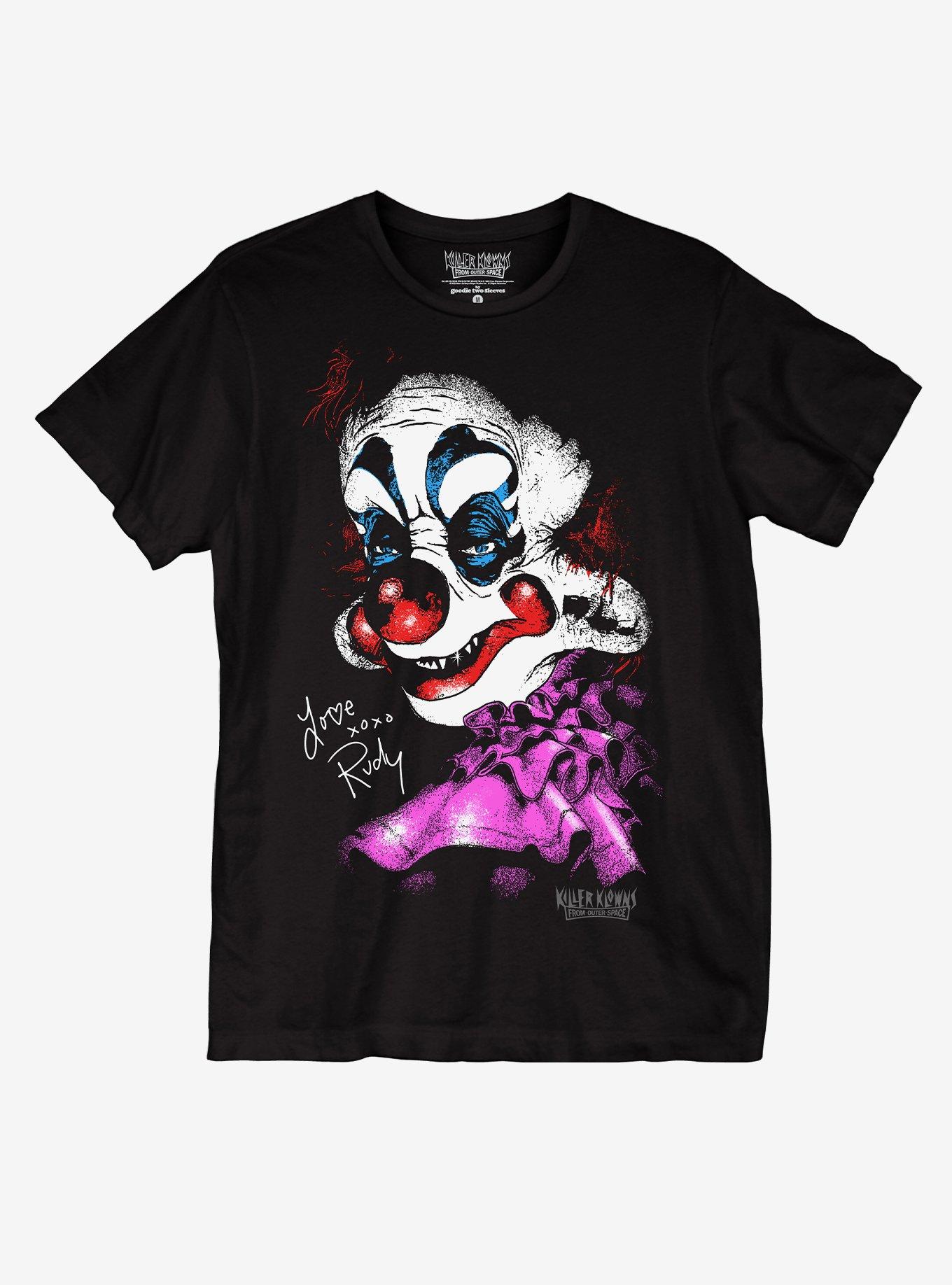 Killer Klowns From Outer Space Love Rudy T-Shirt, BLACK, hi-res