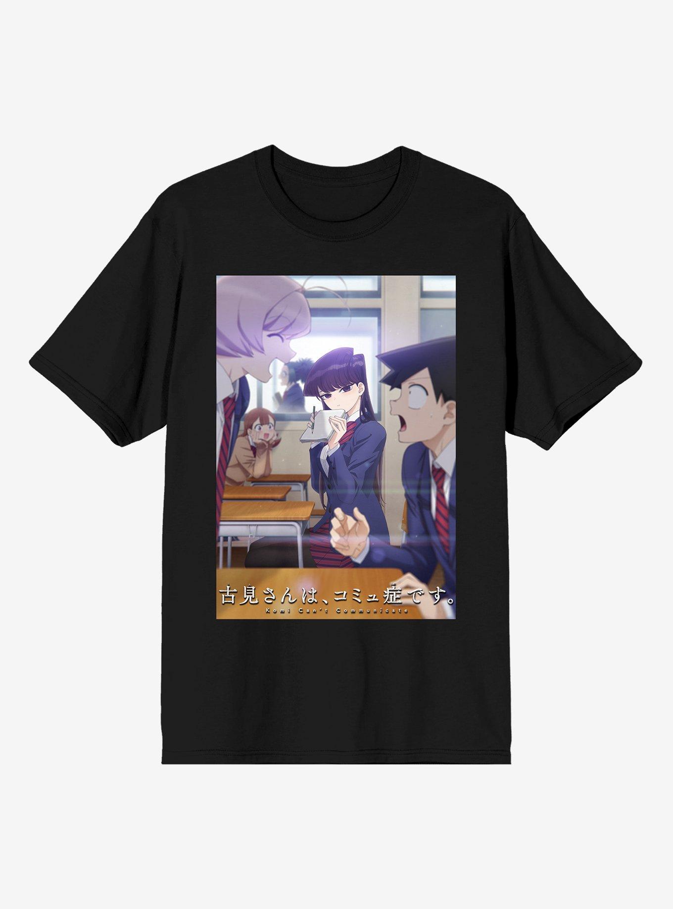 Komi Can't Communicate Group Poster T-Shirt, BLACK, hi-res