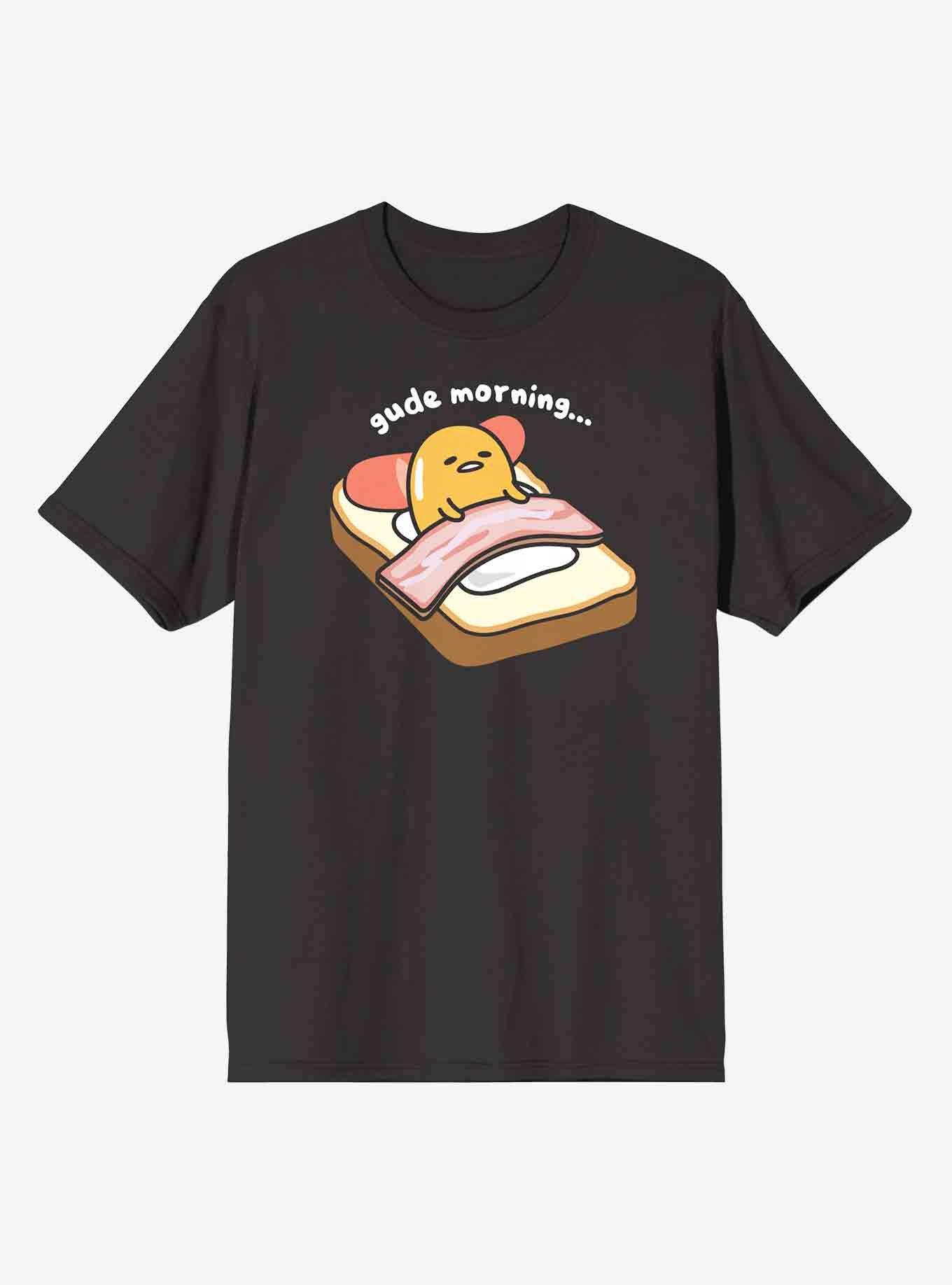 Gudetama Morning Bed T-Shirt, BLACK, hi-res