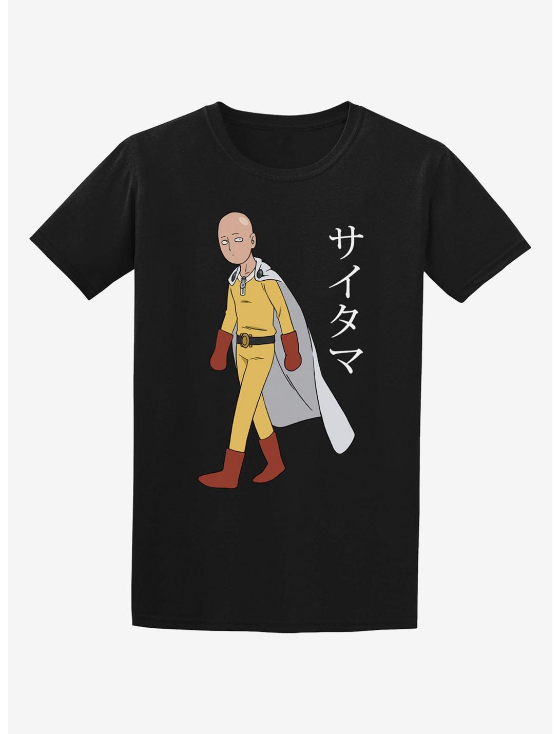 One Punch Man Saitama Walk T-Shirt, BLACK, hi-res