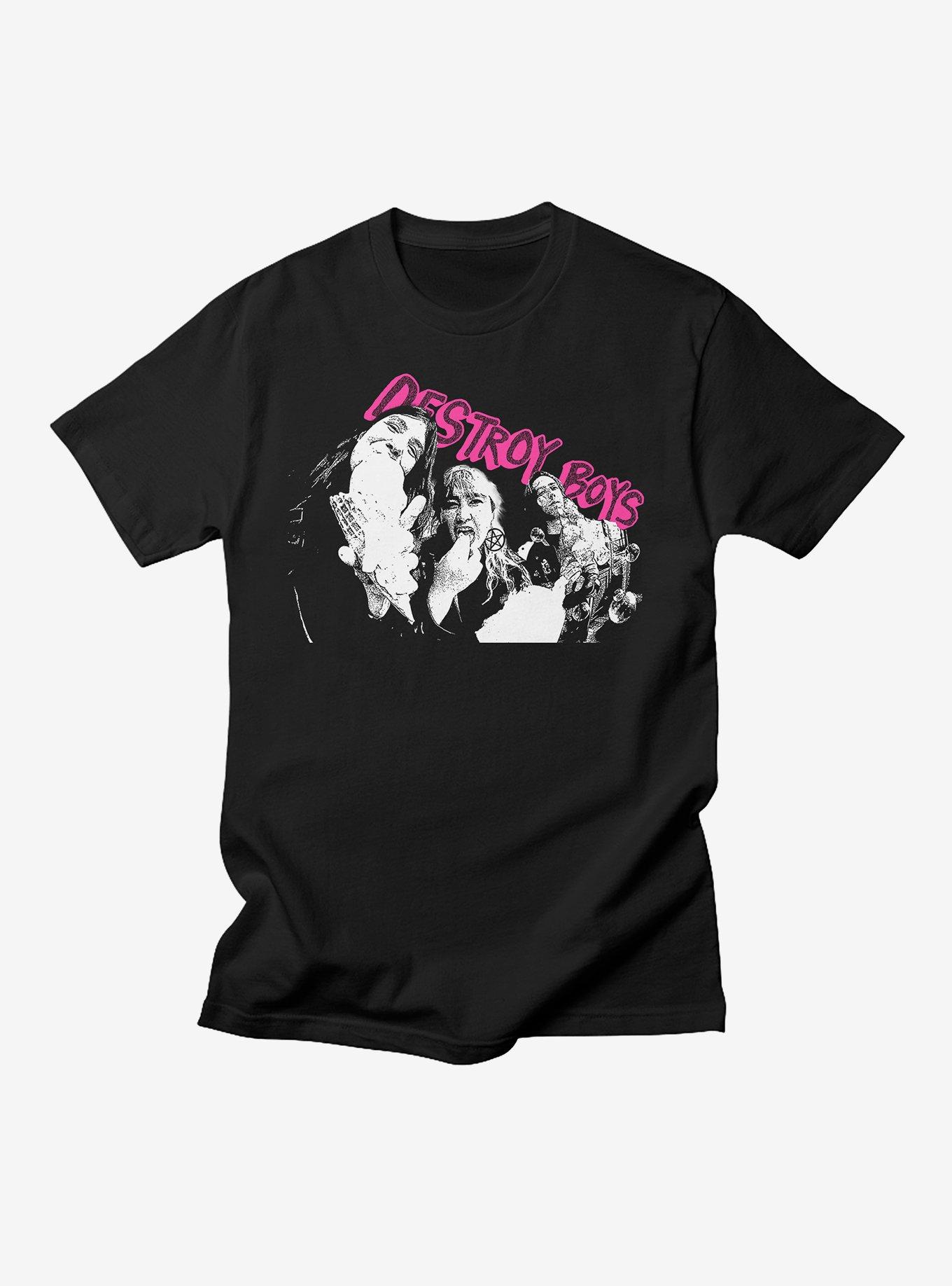 Destroy Boys Sweet Tooth Boyfriend Fit Girls T-Shirt, BLACK, hi-res