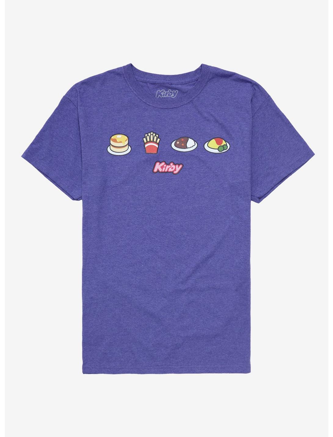 Kirby Eating & Sleeping Double-Sided T-Shirt, PURPLE, hi-res