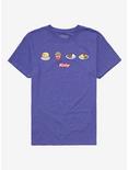 Kirby Eating & Sleeping Double-Sided T-Shirt, PURPLE, hi-res