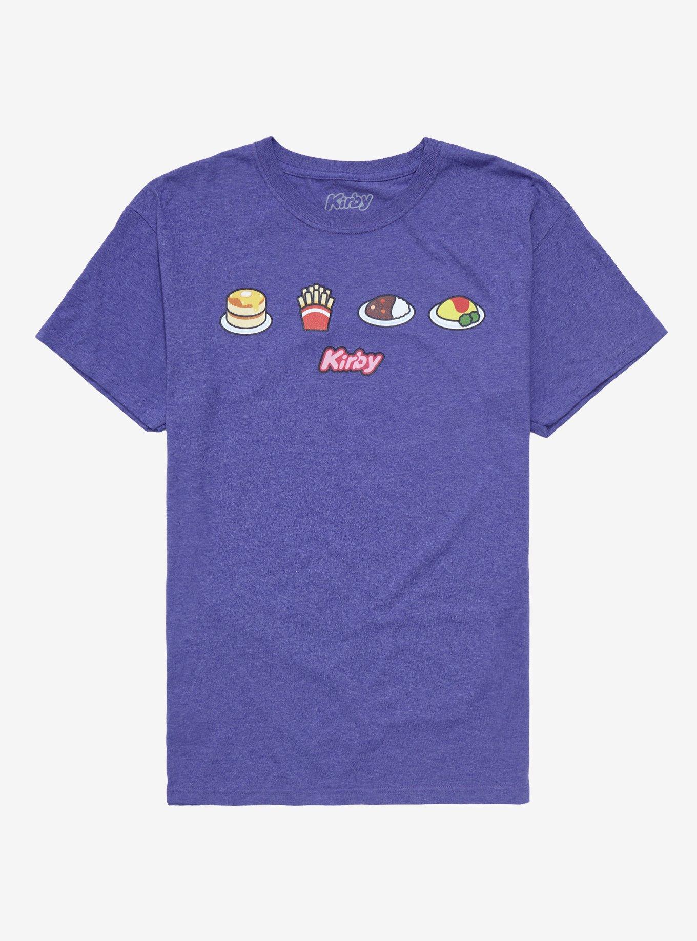 Kirby Eating & Sleeping Double-Sided T-Shirt, PURPLE, hi-res