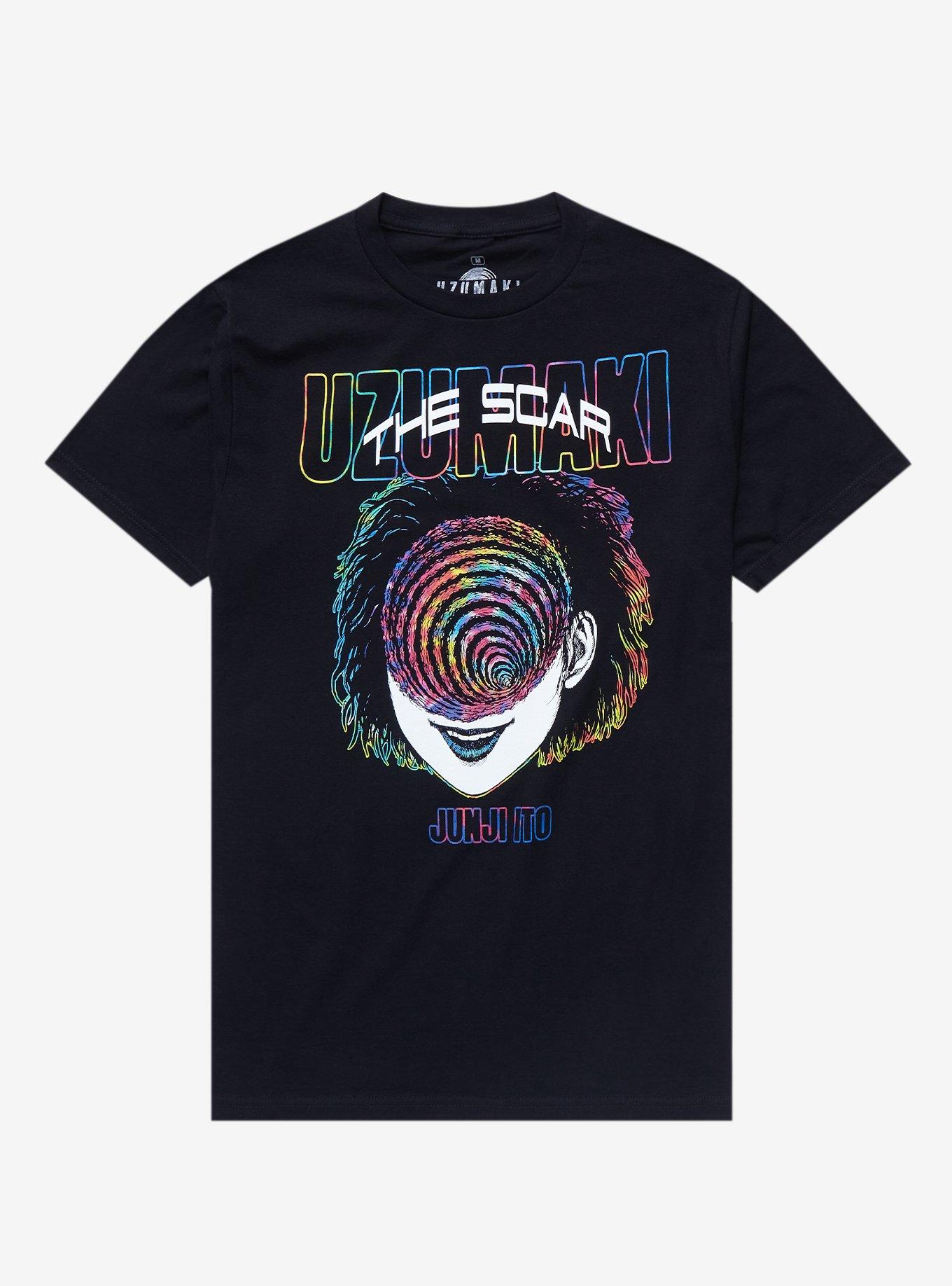 Junji Ito Uzumaki The Scar Rainbow T-Shirt, BLACK, hi-res