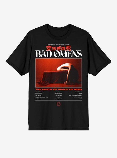 Bad Omens The Death Of Peace Of Mind Tracklist T-Shirt | Hot Topic