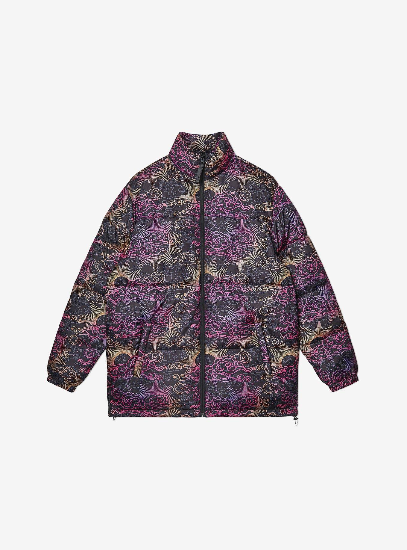 WeSC Cloudy Moon & Crescent Puffer Jacket, BLACK, hi-res