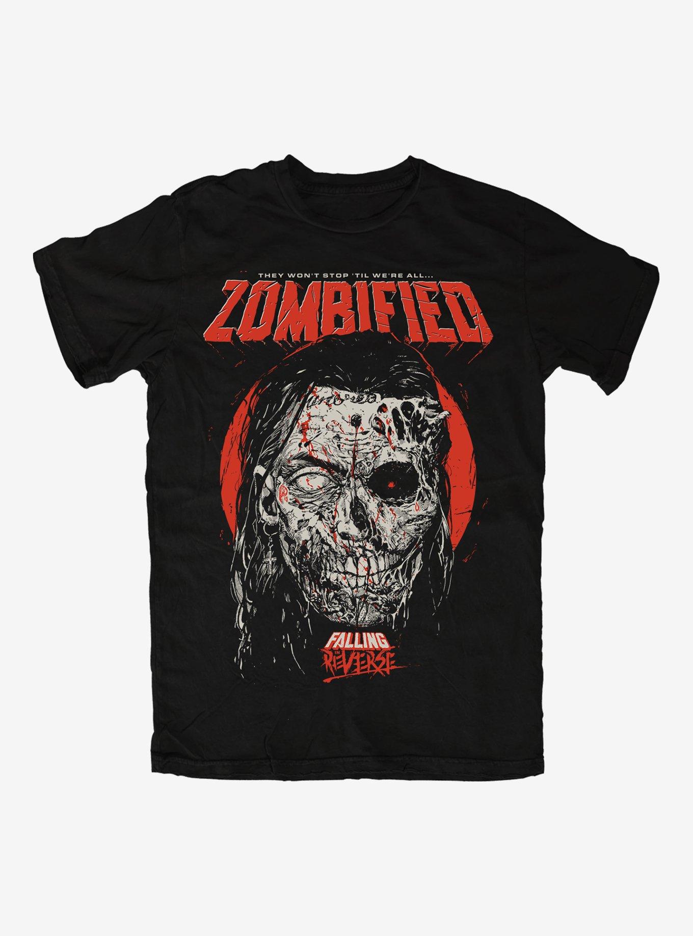 Falling In Reverse Zombified Boyfriend Fit Girls T-Shirt, BLACK, hi-res