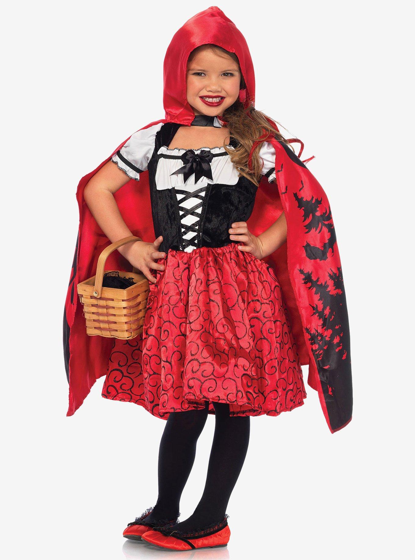 Storybook Riding Hood Costume, RED, hi-res