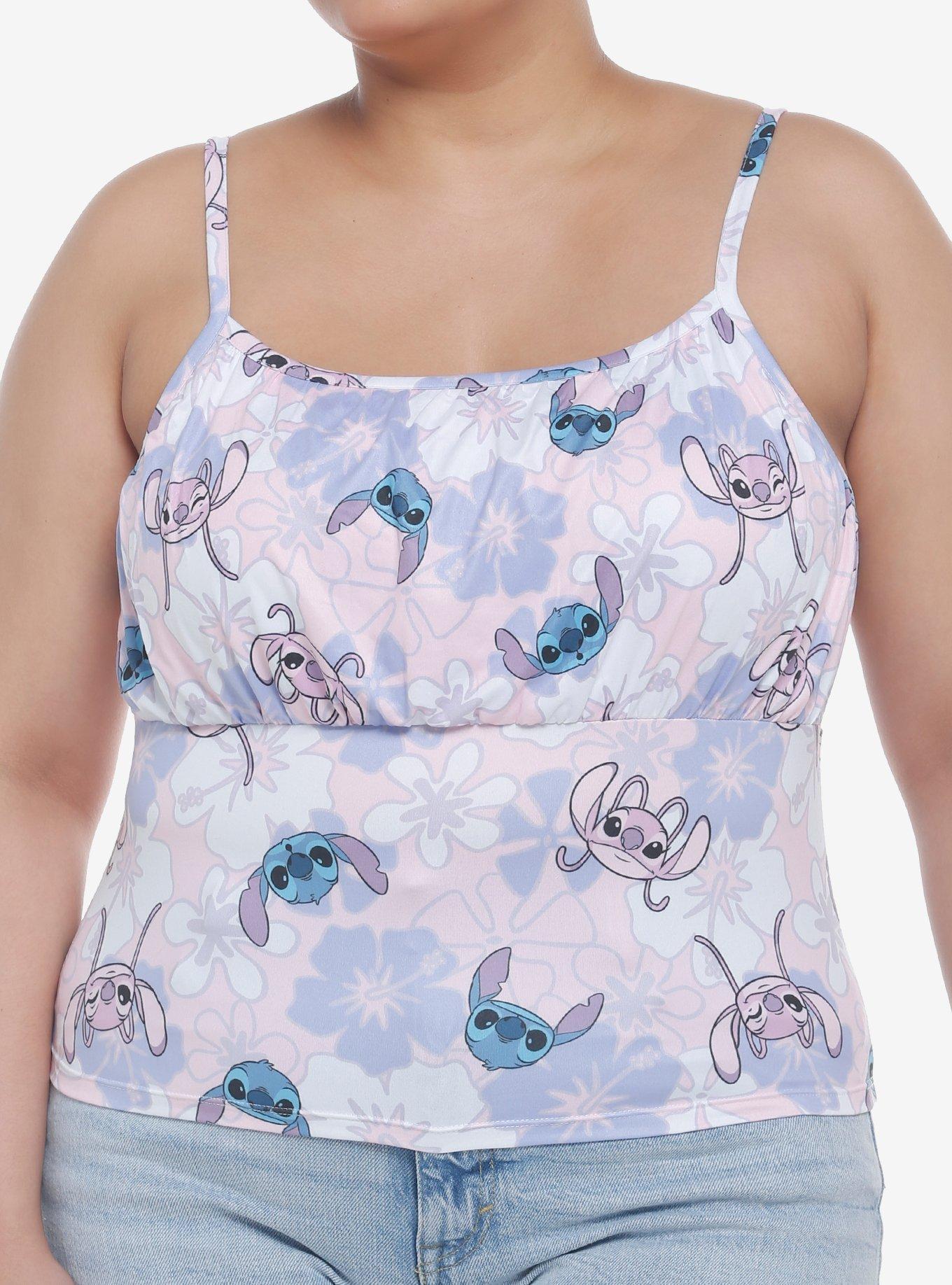Disney Lilo & Stitch Floral Angel & Stitch Girls Cami Plus Size, MULTI, hi-res