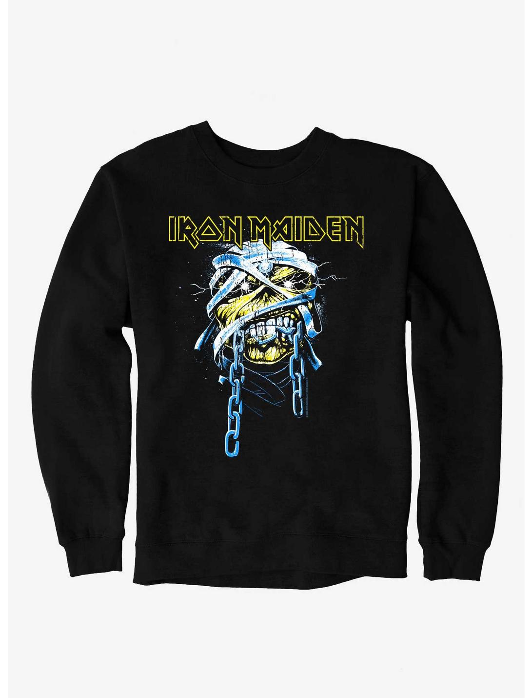 Iron Maiden Powerslave Sweatshirt, BLACK, hi-res
