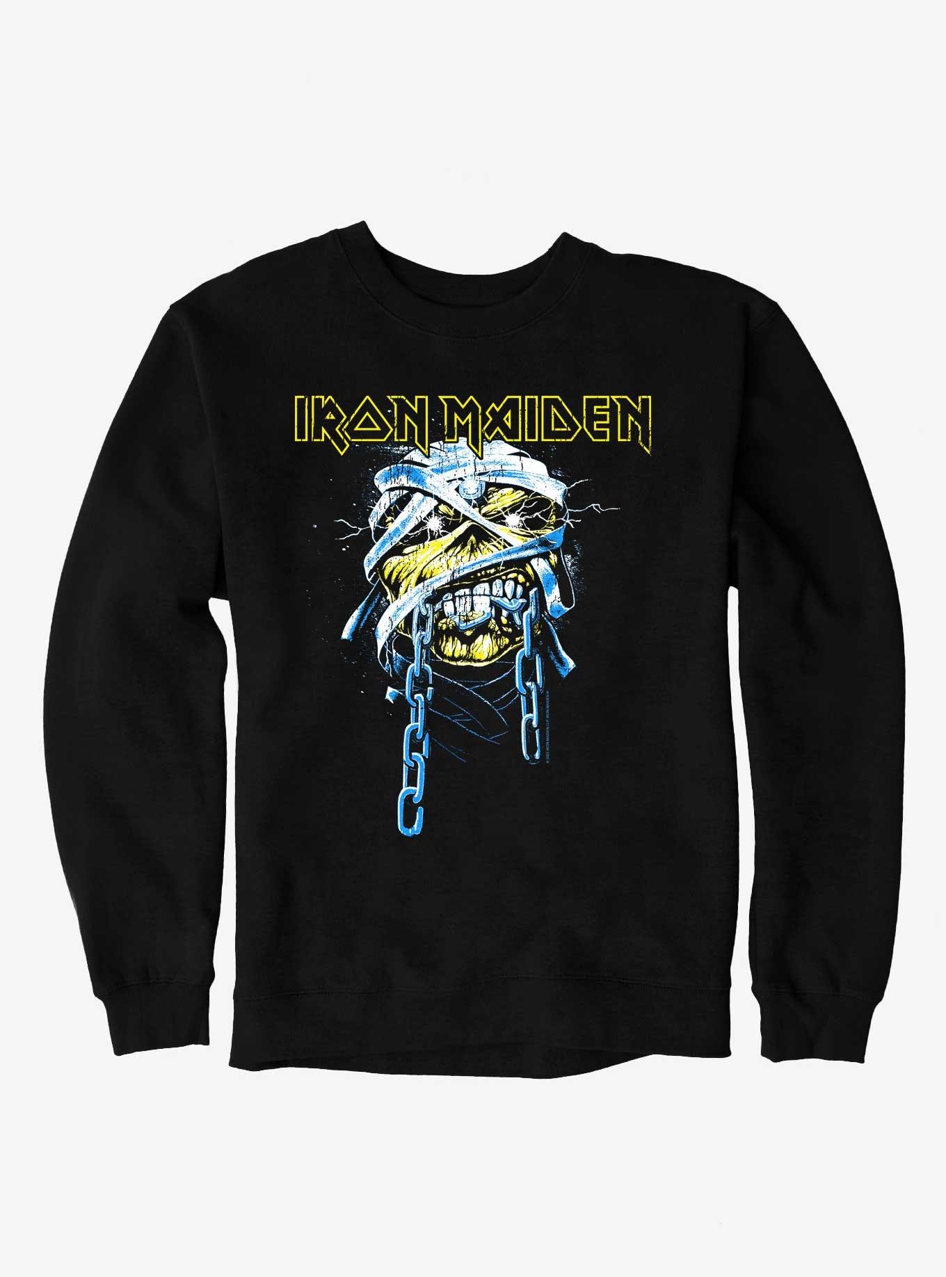 Iron Maiden Powerslave Sweatshirt, BLACK, hi-res