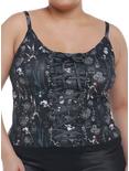 The Nightmare Before Christmas Characters Lace-Up Cami Plus Size, MULTI, hi-res