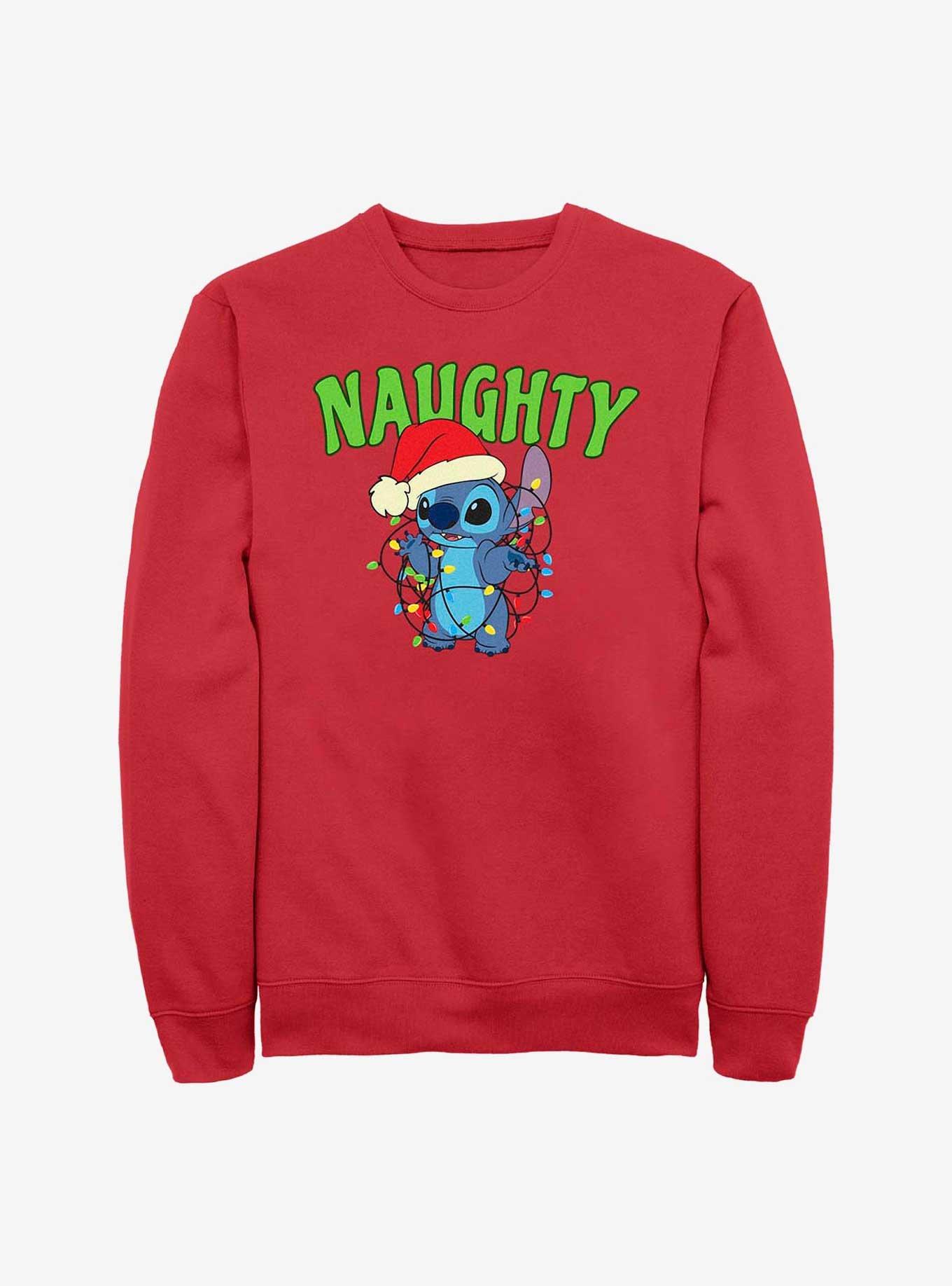 Disney Lilo & Stitch Naughty Stitch Sweatshirt, RED, hi-res