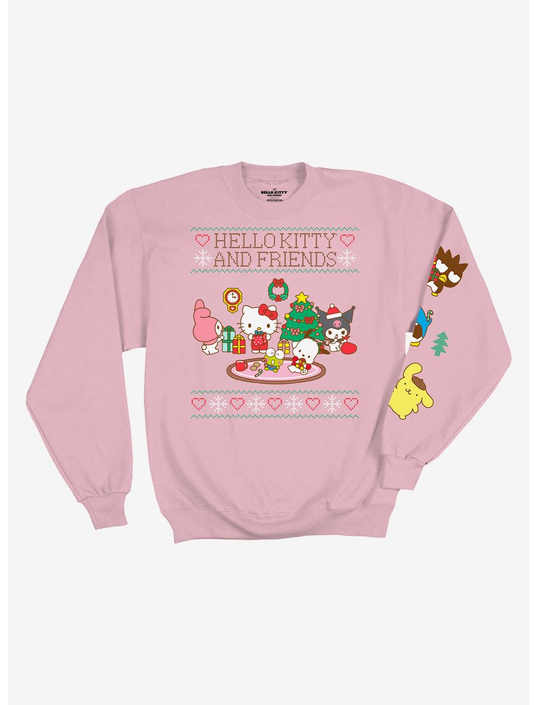 Hello Kitty And Friends Pink Christmas Girls Sweatshirt, MULTI, hi-res