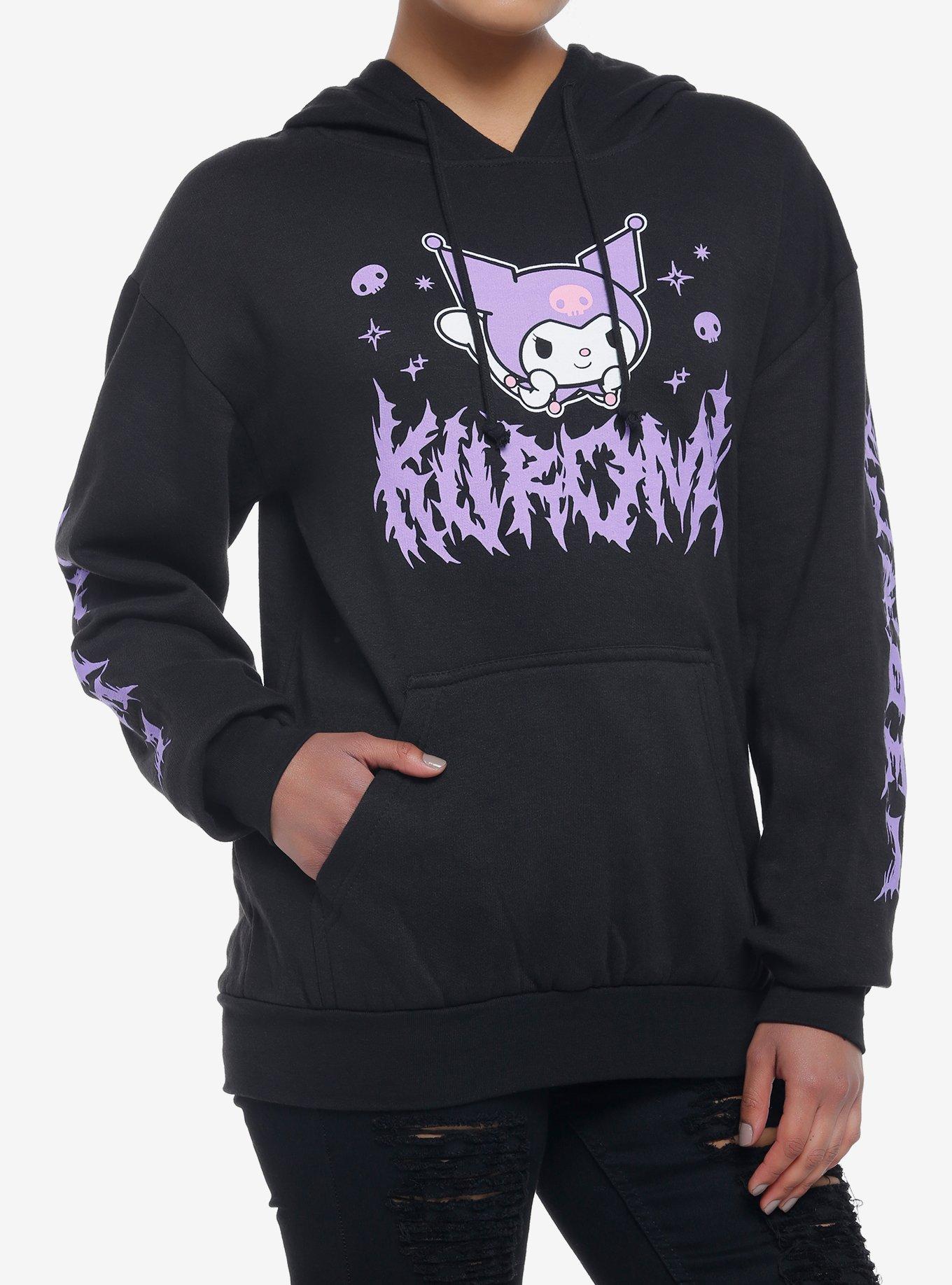 Kuromi Lavender Metal Girls Hoodie, MULTI, hi-res