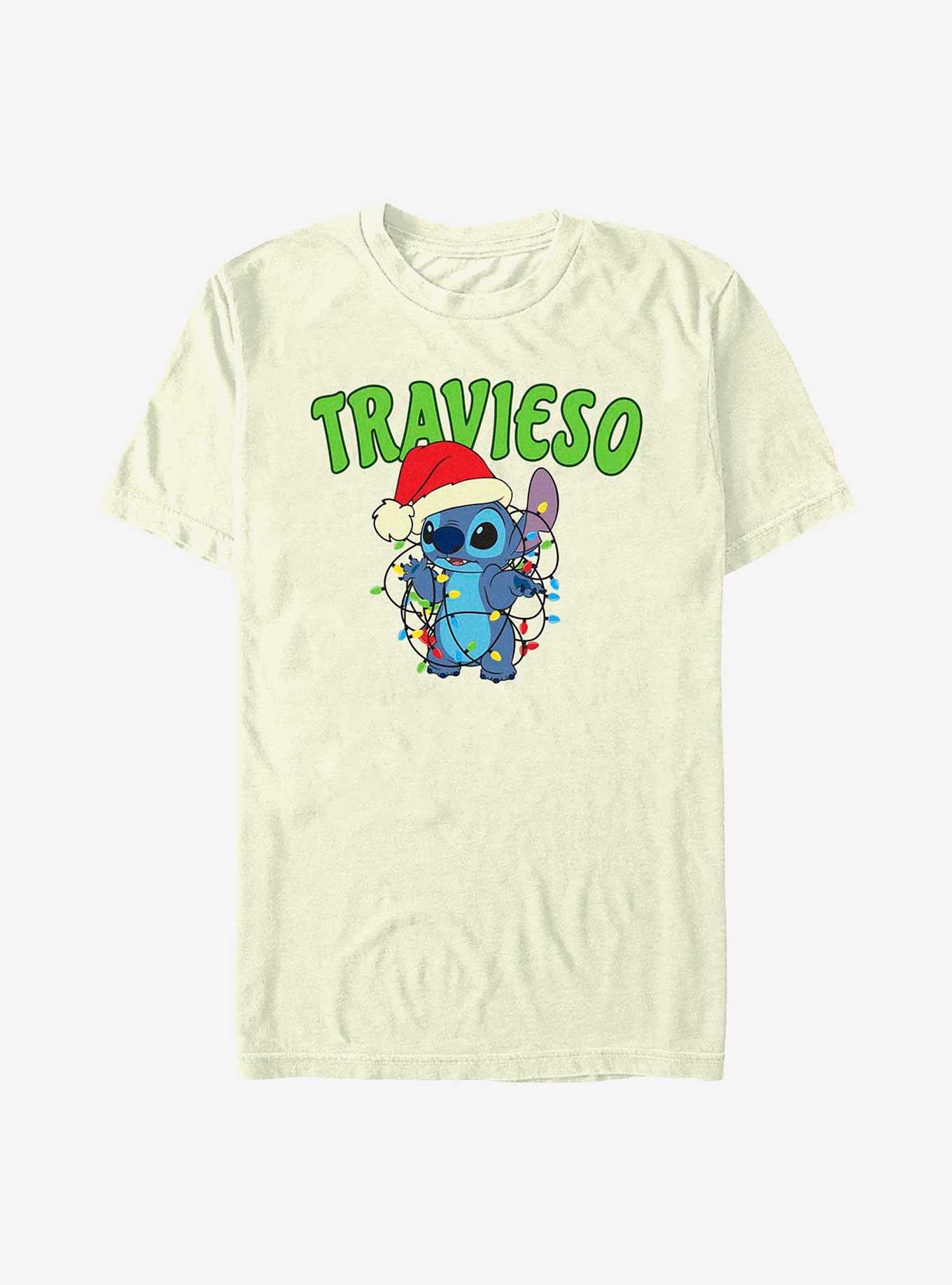 Disney Lilo & Stitch Travieso Naughty in Spanish TShirt BEIGETAN