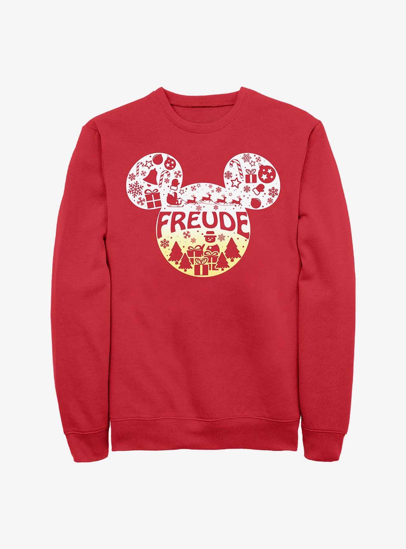 Disney Mickey Mouse Freude Joy German Ears Sweatshirt