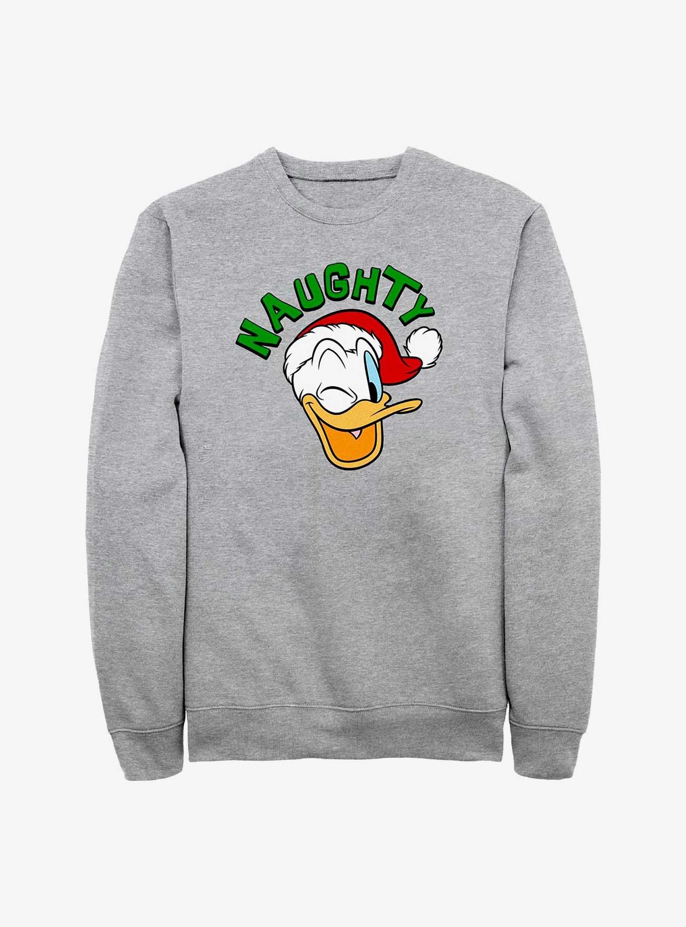 Disney Mickey Mouse Naughty Holiday Donald Sweatshirt, , hi-res