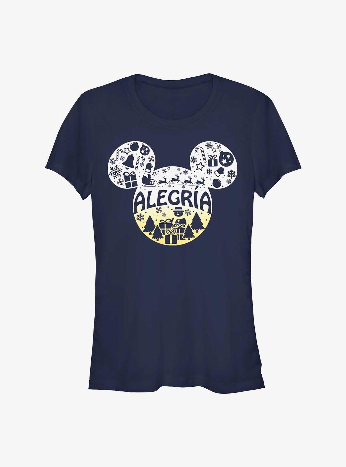 Disney Mickey Mouse Alegria Joy Spanish Ears Girls T-Shirt