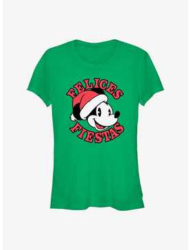 Disney Mickey Mouse Felices Fiestas Happy Holidays in Spanish Girls T-Shirt, , hi-res