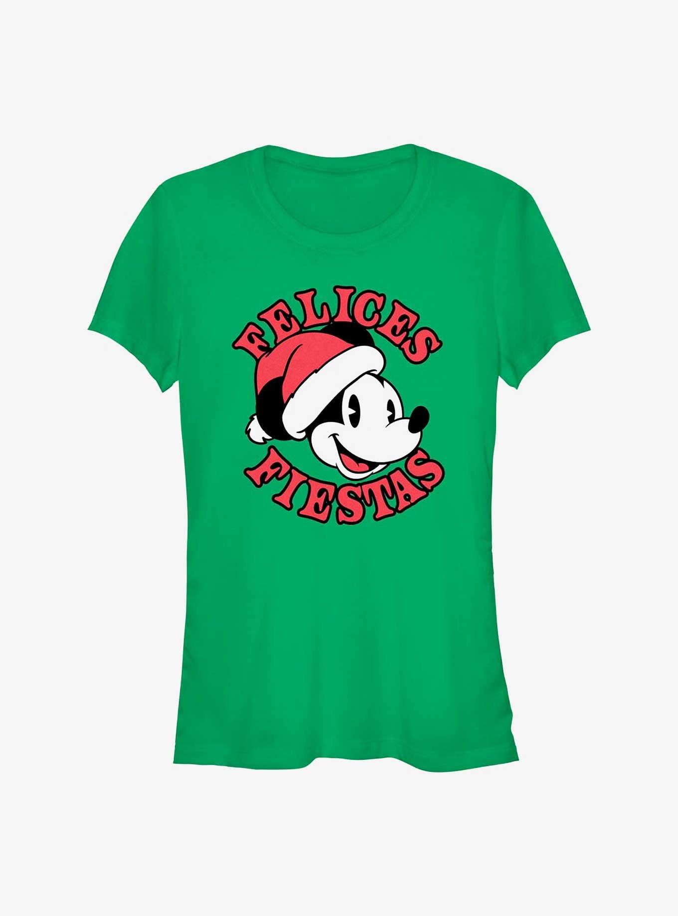 Disney Mickey Mouse Felices Fiestas Happy Holidays in Spanish Girls T-Shirt, KELLY, hi-res