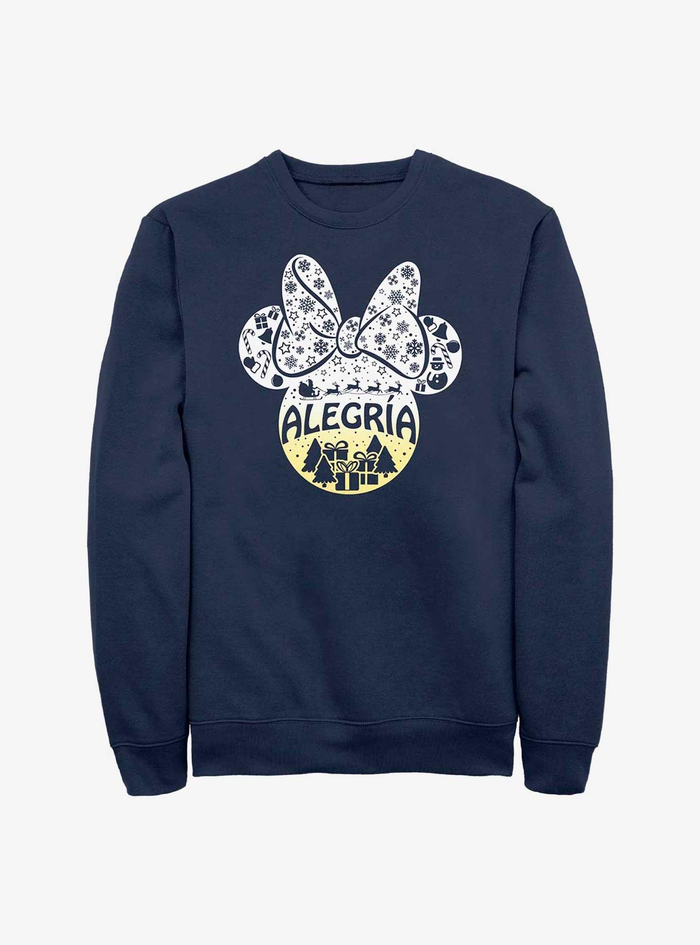 Disney Minnie Mouse Alegria Joy in Spanish Ears Sweatshirt, NAVY, hi-res